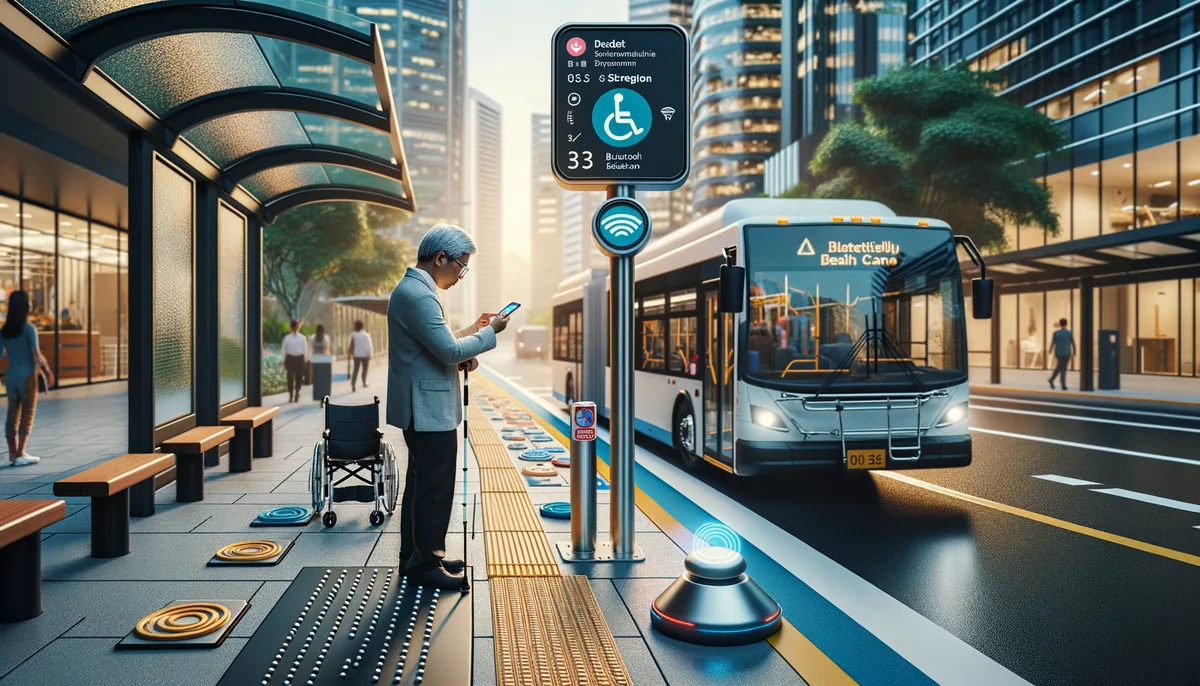 Smart transit bus stop with accessibility infrastructure